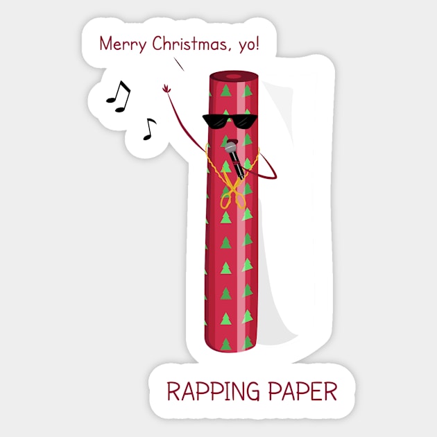 Rapping Paper Sticker by itsaulart